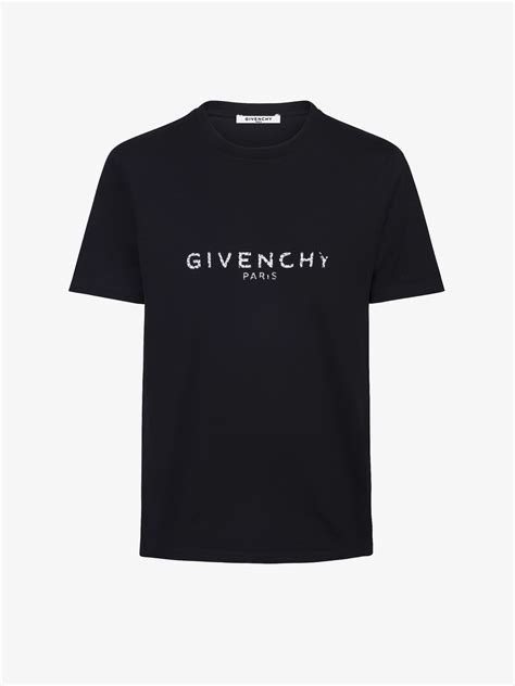 givenchy paris black white t-shirt|givenchy t shirt size chart.